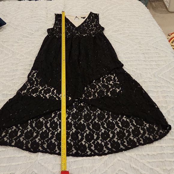 Sexy black lace Torrid high low dress, size 1X - Picture 6 of 8